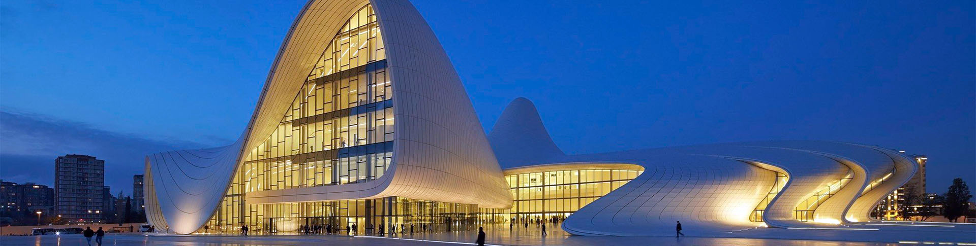 Baku Heydar Aliyev Center that was designed by Zaha Hadid.